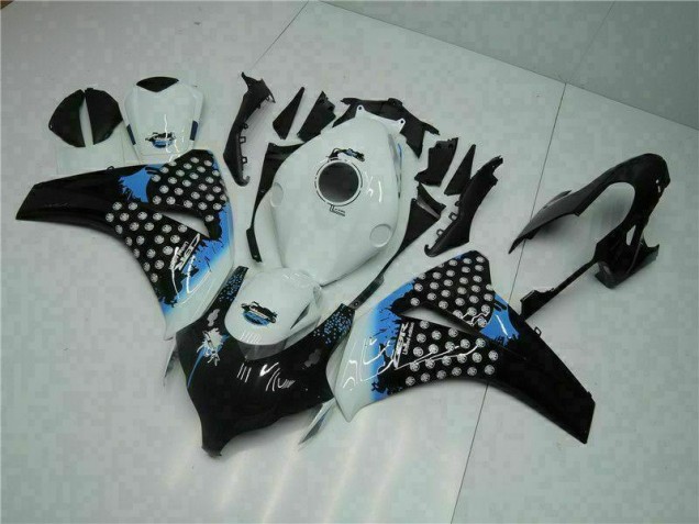 Blanc Noir Kit Carénages Complet Honda CBR 1000 RR 08-11 Blanc Noir Kit Carénages Complet Honda CBR 1000 RR 08-11