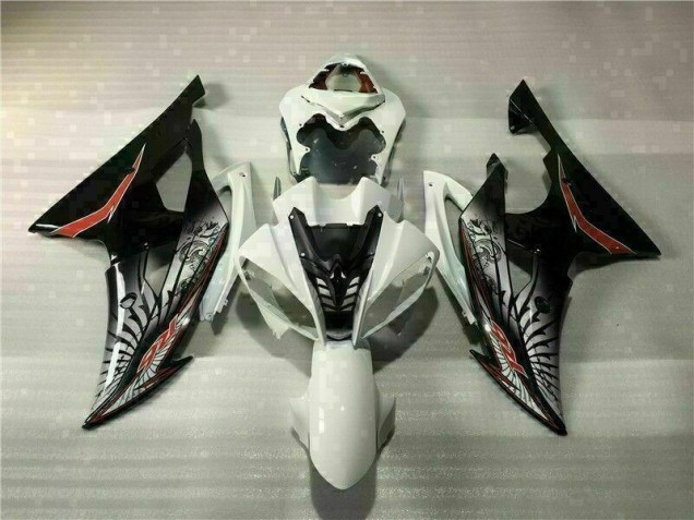 Blanc Noir Kit Carénages Complet Yamaha R6 08-16 Blanc Noir Kit Carénages Complet Yamaha R6 08-16