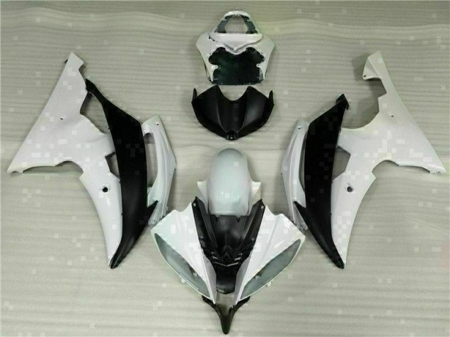 Blanc Noir Kit Carénages & Plastique Yamaha R6 08-16 Blanc Noir Kit Carénages & Plastique Yamaha R6 08-16