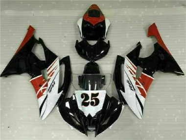 Blanc Noir Kit Carénages Yamaha R6 08-16