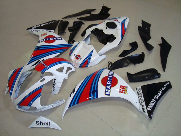 Blanc Noir Martini Carénage Yamaha R1 09-11 Blanc Noir Martini Carénage Yamaha R1 09-11