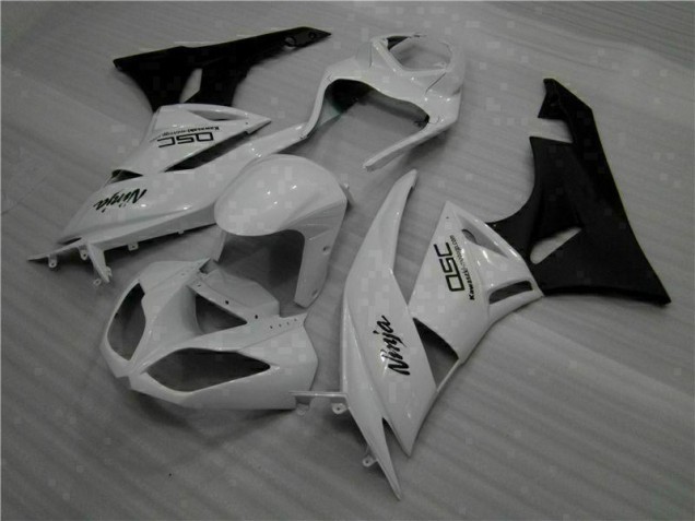 Blanc Noir Ninja Carénage Kawasaki ZX6R 09-12 Blanc Noir Ninja Carénage Kawasaki ZX6R 09-12
