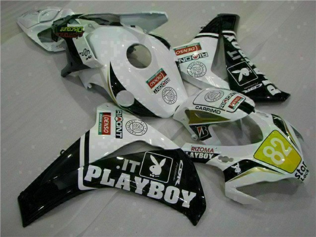 Blanc Noir Playboy Carénage Honda CBR 1000 RR 08-11 Blanc Noir Playboy Carénage Honda CBR 1000 RR 08-11