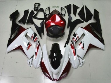 Blanc Noir Rouge Carénage Kawasaki ZX6R 07-08