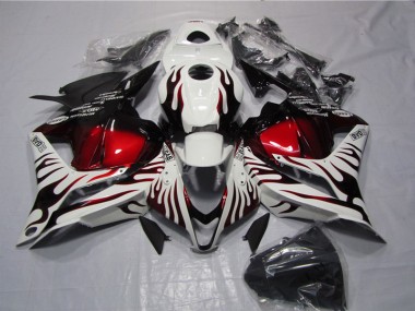 Blanc Noir Rouge Flamme Carénage Honda CBR 600 RR 09-12