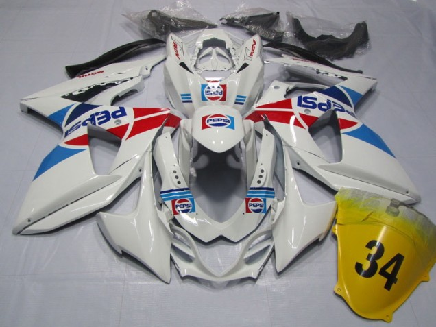 Blanc Pepsi 34 Carénage Suzuki GSXR 1000 K9 09-16