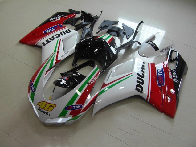 Blanc Rouge 46 Carénage Ducati 1098 07-14