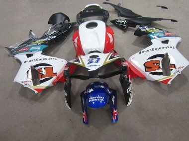 Blanc Rouge Bleu Carénage Honda CBR 600 RR 07-08