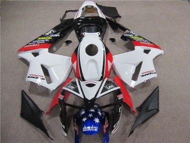 Blanc Rouge Bleu Lee Carénage Honda CBR 600 RR 05-06