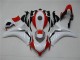 Blanc Rouge Carénage Honda CBR 1000 RR 08-11 Blanc Rouge Carénage Honda CBR 1000 RR 08-11