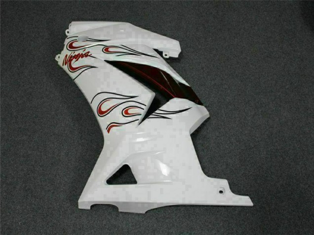Blanc Rouge Carénage Kawasaki EX250 08-12 Blanc Rouge Carénage Kawasaki EX250 08-12