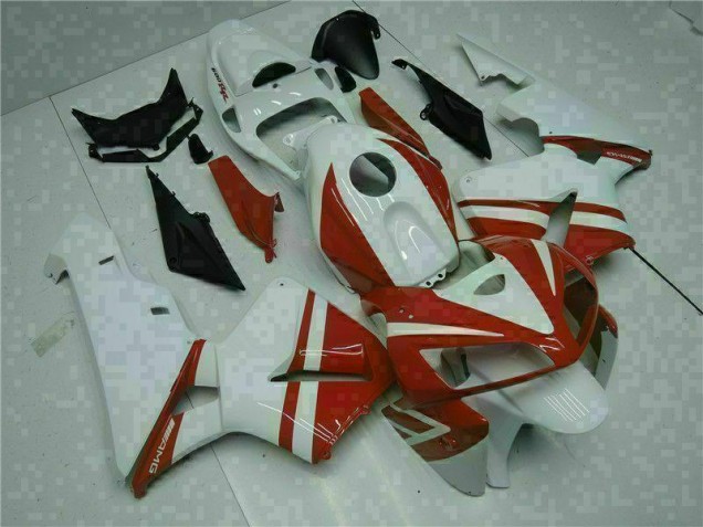 Blanc Rouge Carénages Honda CBR 600 RR 05-06 Blanc Rouge Carénages Honda CBR 600 RR 05-06