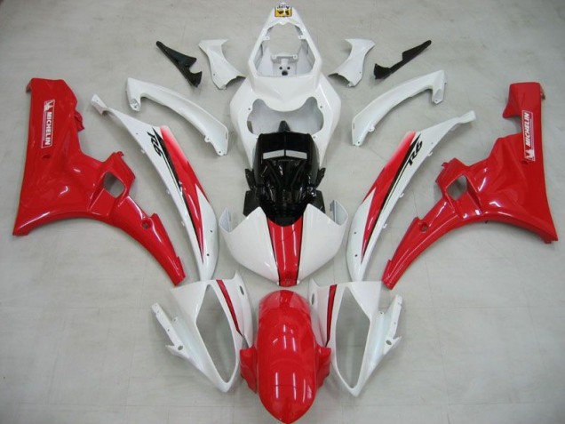 Blanc Rouge Michelin Carénage Yamaha R6 06-07