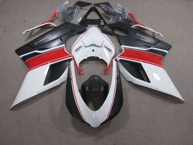 Blanc Rouge Noir Marvic Carénage Ducati 848 07-14 Blanc Rouge Noir Marvic Carénage Ducati 848 07-14