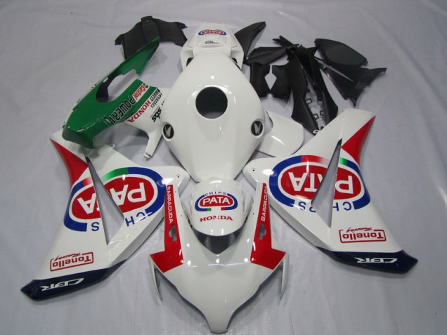 Blanc Rouge PATA Carénages Honda CBR 1000 RR 08-11 Blanc Rouge PATA Carénages Honda CBR 1000 RR 08-11