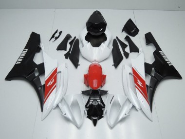 Blanc Rouge et Noir Mat Carénage Yamaha R6 06-07