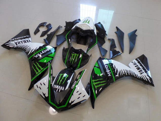 Blanc Vert Big Monster Carénage Yamaha R1 09-11 Blanc Vert Big Monster Carénage Yamaha R1 09-11