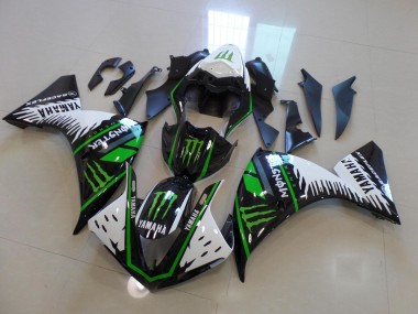 Blanc Vert Big Monster Carénage Yamaha R1 12-14