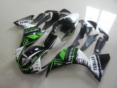 Blanc Vert Monster Carénage Yamaha R1 09-11