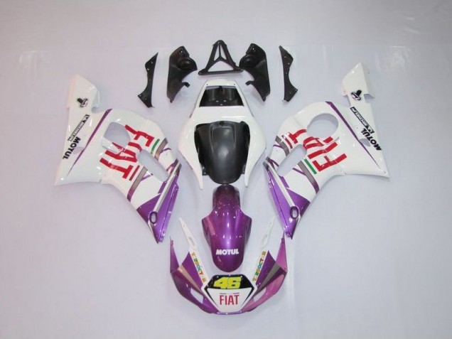 Blanc Violet Fiat 46 Carénage Yamaha R6 98-02 Blanc Violet Fiat 46 Carénage Yamaha R6 98-02