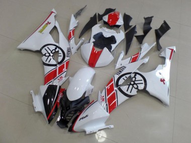 Blanc avec Big Yamaha Logo Carénage Yamaha R6 08-16