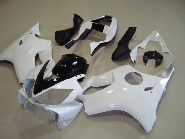 Blanc avec Noir Bande Carénage Honda CBR 600 F4i 01-03