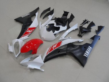 Blanc et Noir Mat Carénage Yamaha R6 08-16