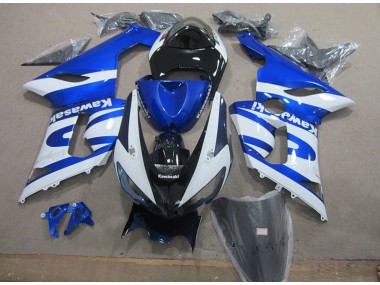 Bleu Blanc Carénages Kawasaki ZX6R 05-06