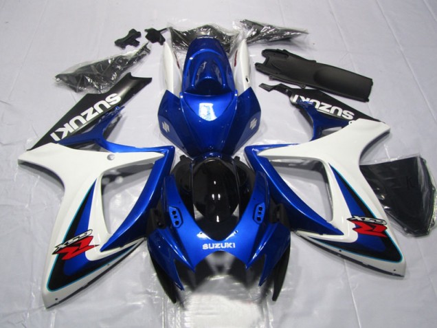 Bleu Blanc Carénages Suzuki GSXR 600 K6 06-07 Bleu Blanc Carénages Suzuki GSXR 600 K6 06-07