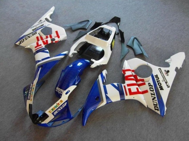 Bleu Blanc Fiat Carénage Yamaha R6 03-05 Bleu Blanc Fiat Carénage Yamaha R6 03-05