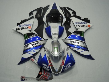 Bleu Blanc IVECO Carénage Yamaha R1 12-14