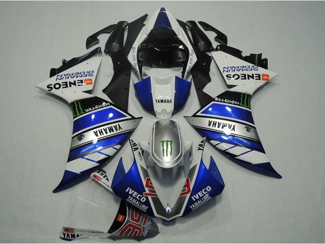 Bleu Blanc IVECO Carénage Yamaha R1 12-14 Bleu Blanc IVECO Carénage Yamaha R1 12-14