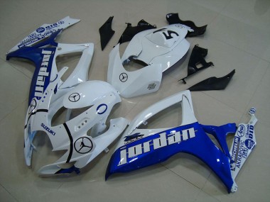 Bleu Blanc Jordan Carénage Suzuki GSXR 750 K6 06-07