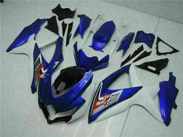 Bleu Blanc Kit Carénages Complet Suzuki GSXR 600 / 750 K8 08-10 Bleu Blanc Kit Carénages Complet Suzuki GSXR 600 / 750 K8 08-10