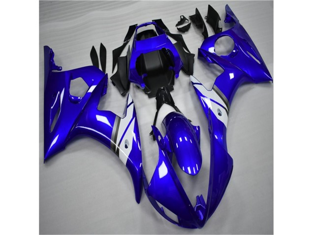 Bleu Blanc Kit Carénages Complet Yamaha R6 03-05 Bleu Blanc Kit Carénages Complet Yamaha R6 03-05
