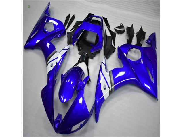 Bleu Blanc Kit Carénages Complet Yamaha R6 03-05 Bleu Blanc Kit Carénages Complet Yamaha R6 03-05