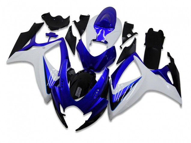 Bleu Blanc Kit Carénages Suzuki GSXR 600 / 750 K6 06-07 Bleu Blanc Kit Carénages Suzuki GSXR 600 / 750 K6 06-07