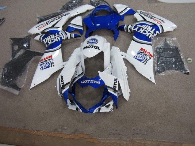 Bleu Blanc Lucky Strike Motul Carénage Suzuki GSXR 600 K11 11-24 Bleu Blanc Lucky Strike Motul Carénage Suzuki GSXR 600 K11 11-24