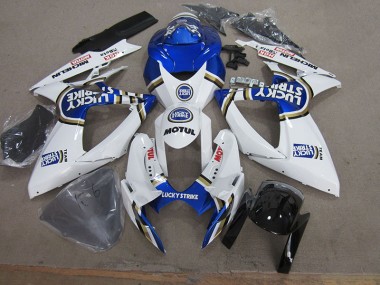 Bleu Blanc Lucky Strike Motul Carénage Suzuki GSXR 750 K6 06-07