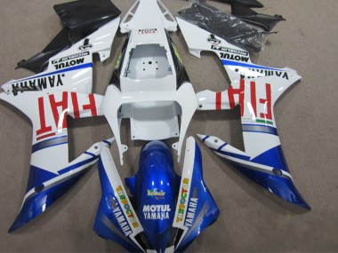 Bleu Blanc Motul Fiat Carénage Yamaha R1 02-03