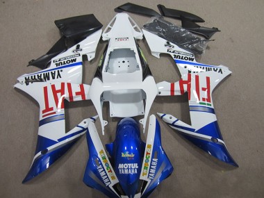 Bleu Blanc Motul Fiat Carénages Yamaha R1 04-06