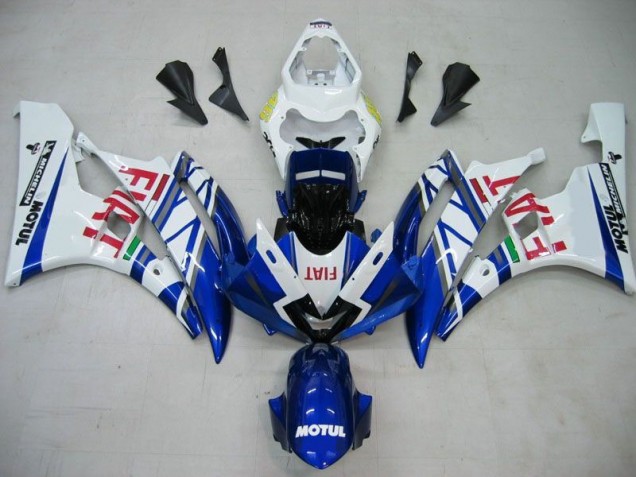 Bleu Blanc Motul Rouge Fiat Carénage Yamaha R6 06-07 Bleu Blanc Motul Rouge Fiat Carénage Yamaha R6 06-07