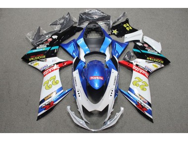 Bleu Blanc Rouge Rockstar 22 Carénage Suzuki GSXR 600 K11 11-24