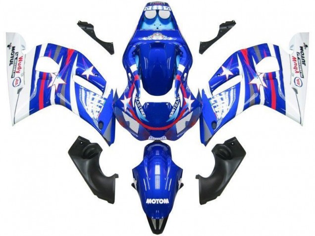 Bleu Blanc Star Fiat Carénage Yamaha R6 98-02 Bleu Blanc Star Fiat Carénage Yamaha R6 98-02
