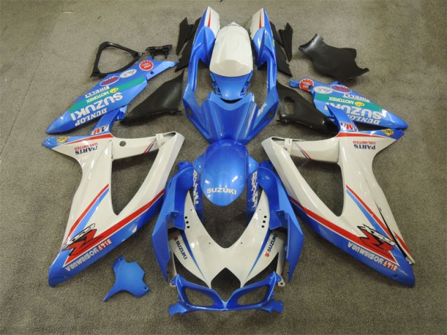 Bleu Blanc avec Décalque Carénage Suzuki GSXR 600 K8 08-10 Bleu Blanc avec Décalque Carénage Suzuki GSXR 600 K8 08-10