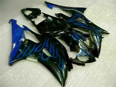 Bleu Flamme Noir Carénage Yamaha R6 08-16