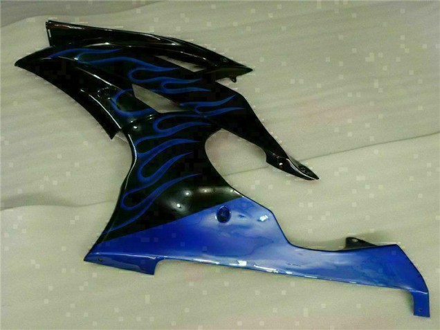Bleu Flamme Noir Carénage Yamaha R6 08-16 Bleu Flamme Noir Carénage Yamaha R6 08-16