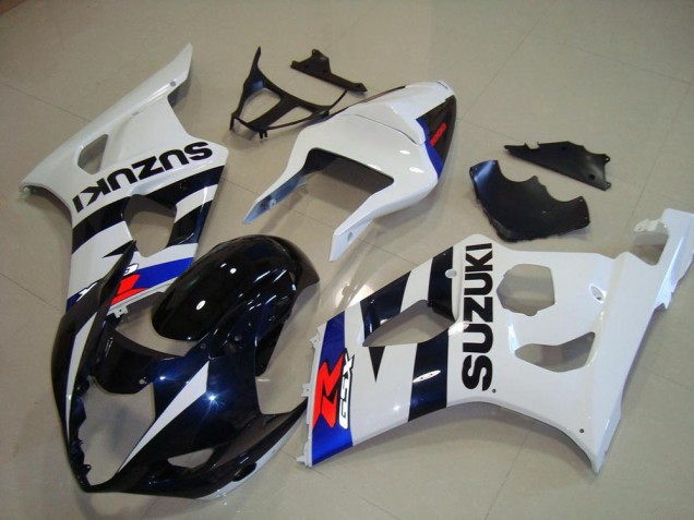 Bleu Foncé Blanc Carénage Suzuki GSXR 1000 K3 03-04 Bleu Foncé Blanc Carénage Suzuki GSXR 1000 K3 03-04