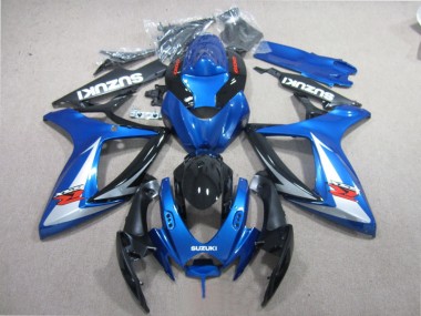 Bleu Noir Blanc Carénage Suzuki GSXR 600 K6 06-07