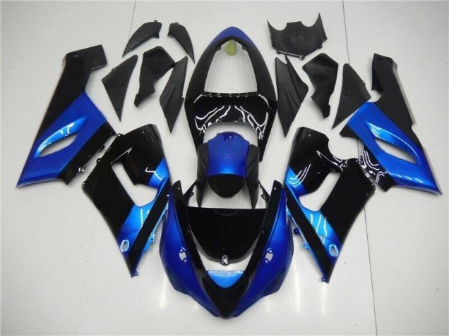 Bleu Noir Carénage Kawasaki ZX6R 05-06 Bleu Noir Carénage Kawasaki ZX6R 05-06